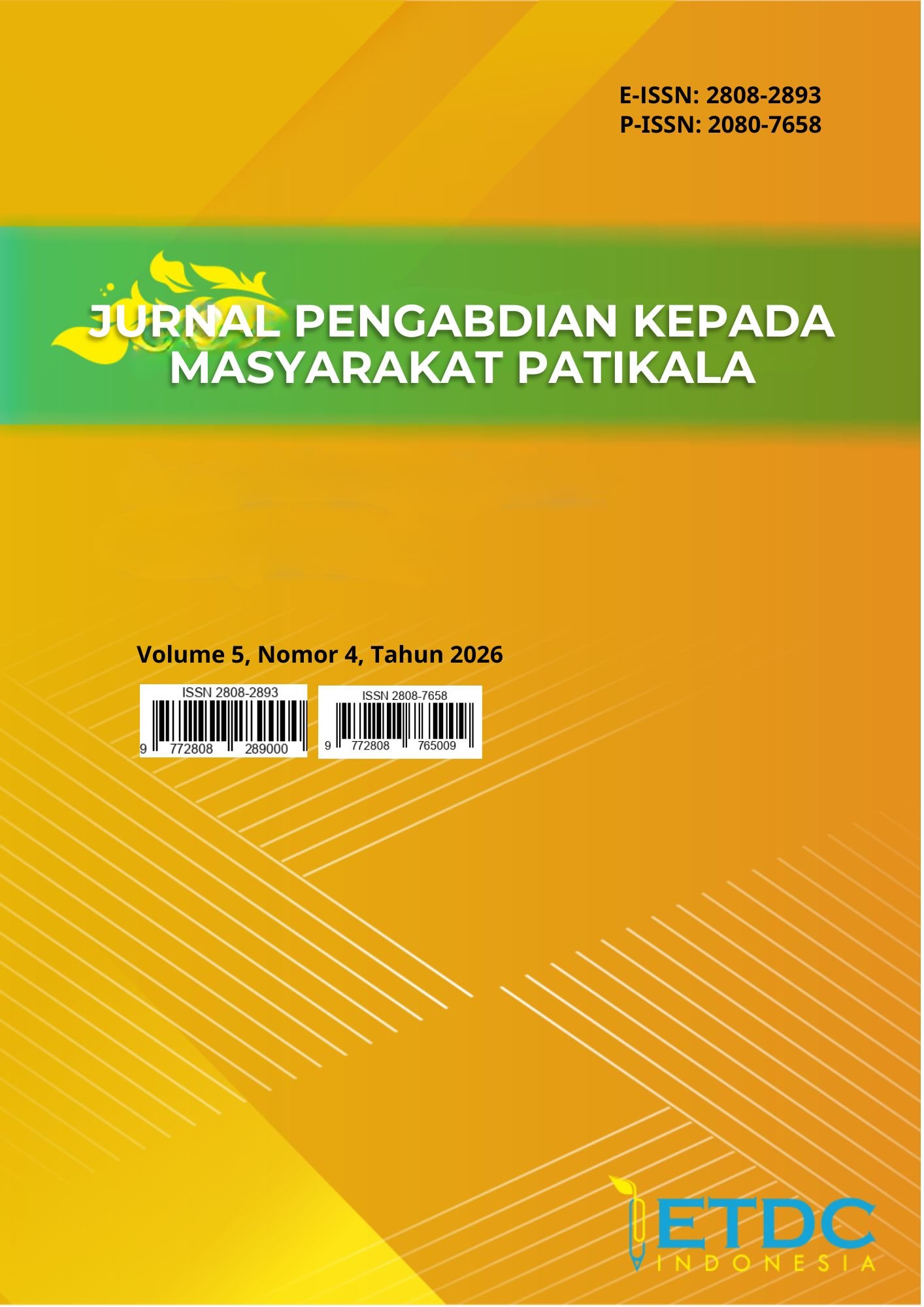 					View Vol. 5 No. 4 (2026): Jurnal PkM PATIKALA (On Progress)
				